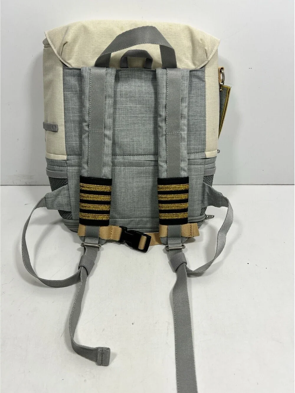 JetKids By Stokke Crew Backpack Gray And Tan Expandable Clean
